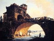 Hubert Robert Dimensions and material of painting oil on canvas